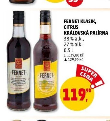 Fernet Klasik, Citrus Královská palírna