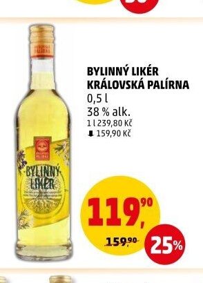 Bylinný likér Královská palírna