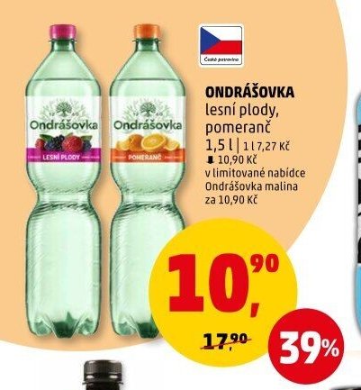 Ondrášovka lesní plody, pomeranč 1,5 l