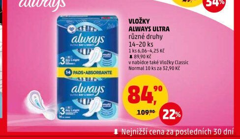 Vložky Always Ultra