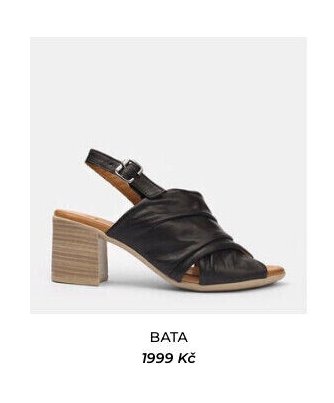 Bata černé sandály na podpatku