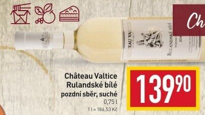 Víno Rulandské bílé Chateau Valtice - pozdní sběr