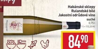 Víno Rulandské bílé Habánské sklepy