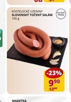 Kostelecké uzeniny slovenský točený salám