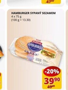 Hamburger sypaný sezamem