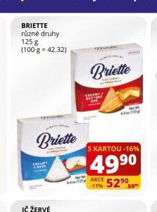 BRIETTE různé druhy 125 g
