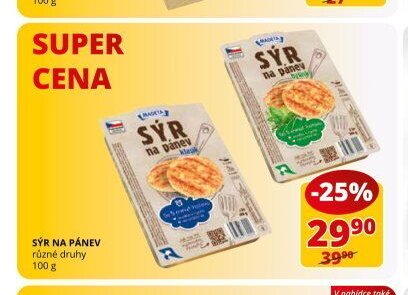 SÝR NA PÁNEV různé druhy 100 g