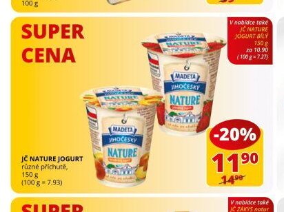JČ NATURE JOGURT různé příchutě 150 g