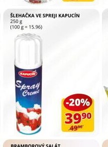 ŠLEHAČKA VE SPREJI KAPUCÍN 250 g