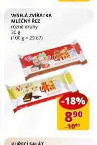 VESELÁ ZVÍŘÁTKA MLÉČNÝ ŘEZ různé druhy 30 g