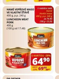Hamé vepřové maso ve vlastní šťávě