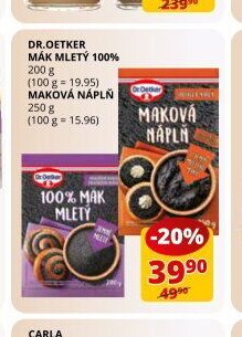Dr.Oetker Mák mletý / Maková náplň