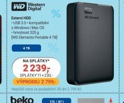 WD Western Digital Externí HDD