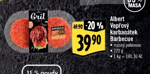 Albert Vepřový karbanátek Barbecue