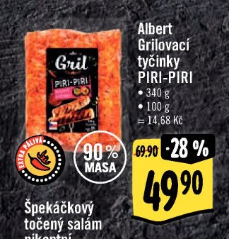 Albert Grilovací tyčinky PIRI-PIRI