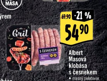 Albert Masová klobása s česnekem
