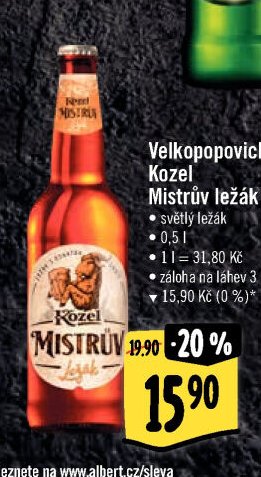 Velkopopovický Kozel Mistrův ležák