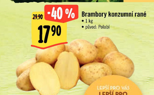 Brambory konzumní rané