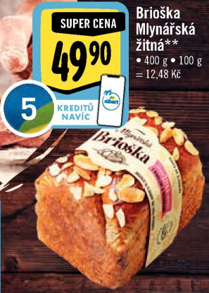 Brioška Mlynářská žitná Albert