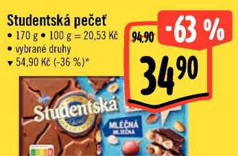 Čokoláda Studentská pečeť Orion