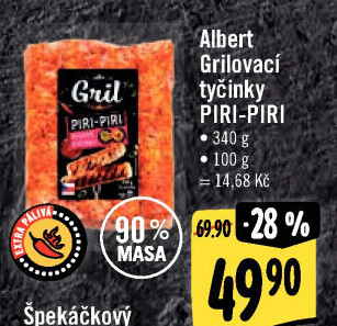 Grilovací tyčinky Piri-Piri Albert Gril