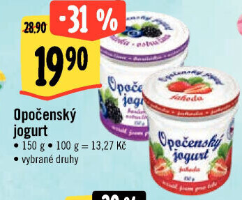 Jogurt ochucený Opočenský Bohemilk