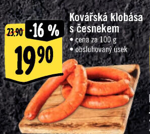 Klobása kovářská s česnekem