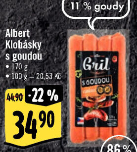 Klobása s goudou Albert Gril