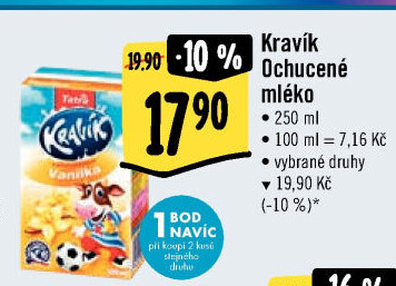 Nápoj mléko ochucené Kravík Tatra