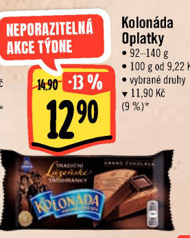 Oplatky trojhránky Kolonáda Opavia