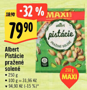 Pražené pistácie Albert