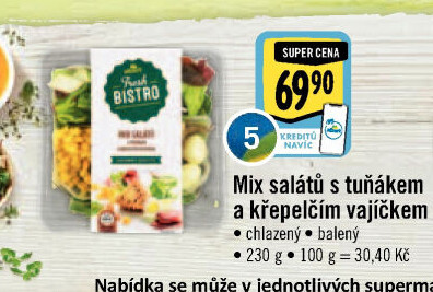 Salát s tuňákem a křepelčím vejcemAlbert Fresh Bistro