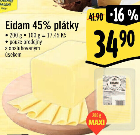 Sýr Eidam 45% Albert