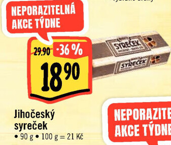 Sýr Syreček Jihočeský Madeta