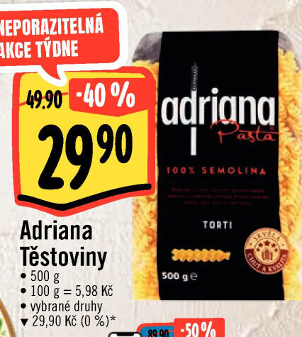 Těstoviny semolinové Adriana