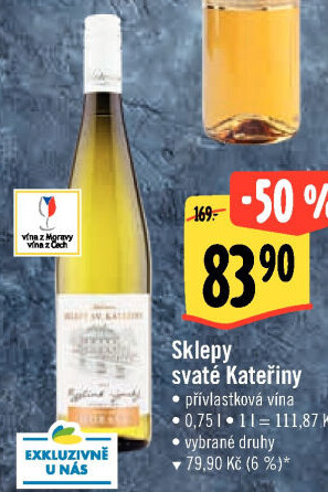 Vína Sklepy svaté Kateřiny - přívlastková