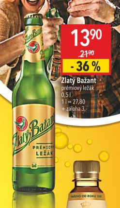 Zlatý Bažant prémiový ležák 0,5 l