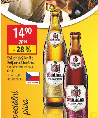 Svijanský kníže Svijanská kněžna světlé speciální pivo 0,5 l