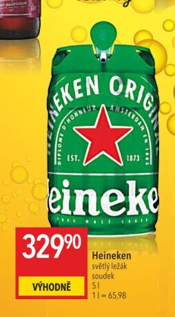 Heineken světlý ležák soudek 5 l