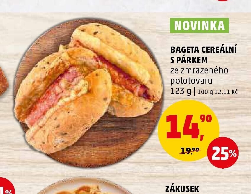 BAGETA CEREÁLNÍ S PÁRKEM