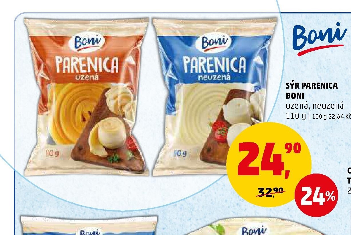 Sýr Parenica Boni uzená, neuzená