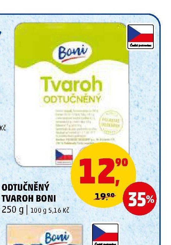 Odtučněný tvaroh Boni
