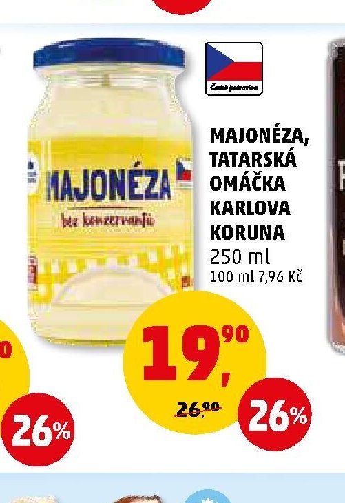MAJONÉZA, TATARSKÁ OMÁČKA KARLOVA KORUNA