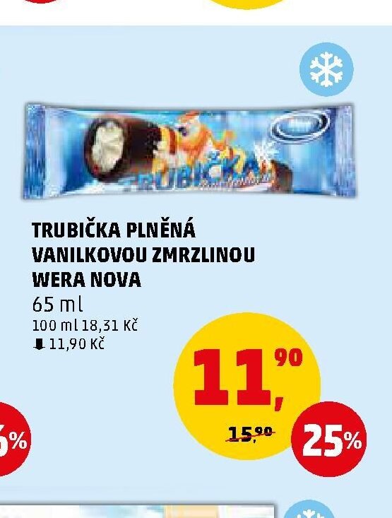 TRUBIČKA PLNĚNÁ VANILKOVOU ZMRZLINOU WERA NOVA