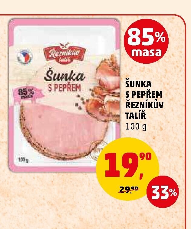ŠUNKA S PEPŘEM ŘEZNÍKŮV TALÍŘ