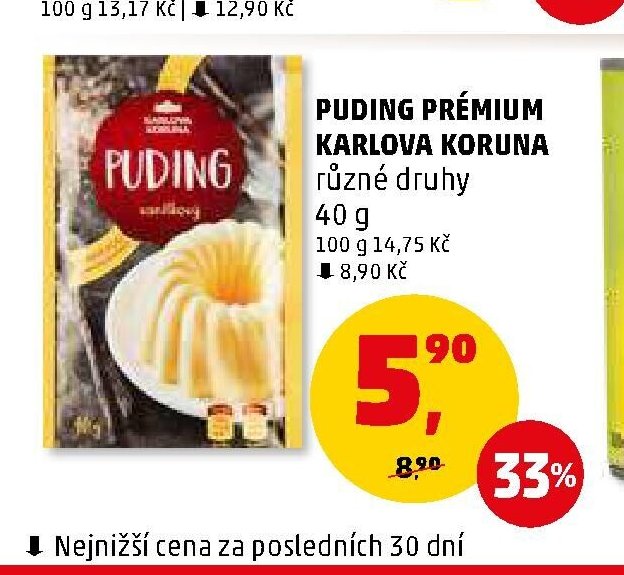 PUDING PRÉMIUM KARLOVA KORUNA