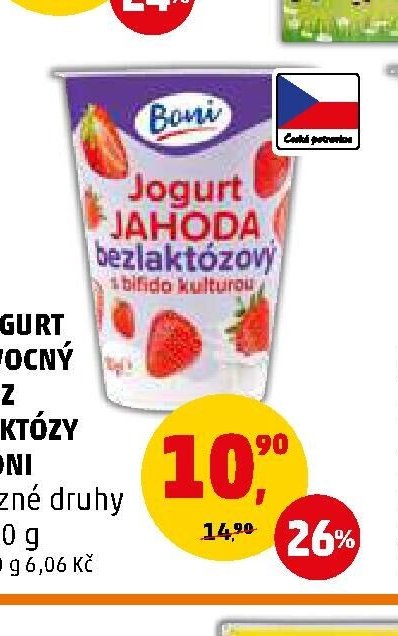 JOGURT OVOCNÝ BEZ LAKTÓZY BONI