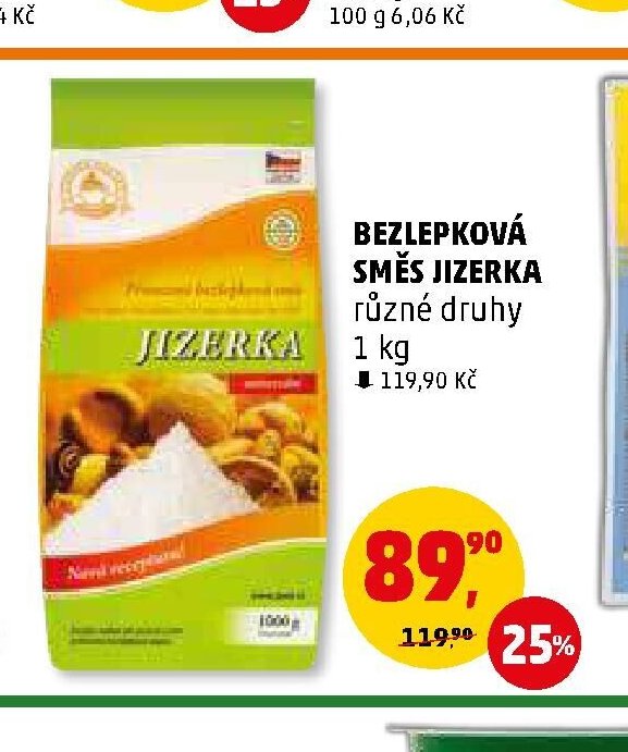 BEZLEPKOVÁ SMĚS JIZERKA