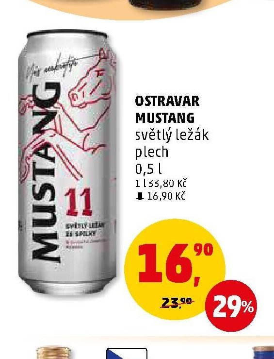 OSTRAVAR MUSTANG světlý ležák plech