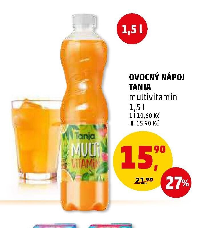 Ovocný nápoj Tanja multivitamín 1,5 l
